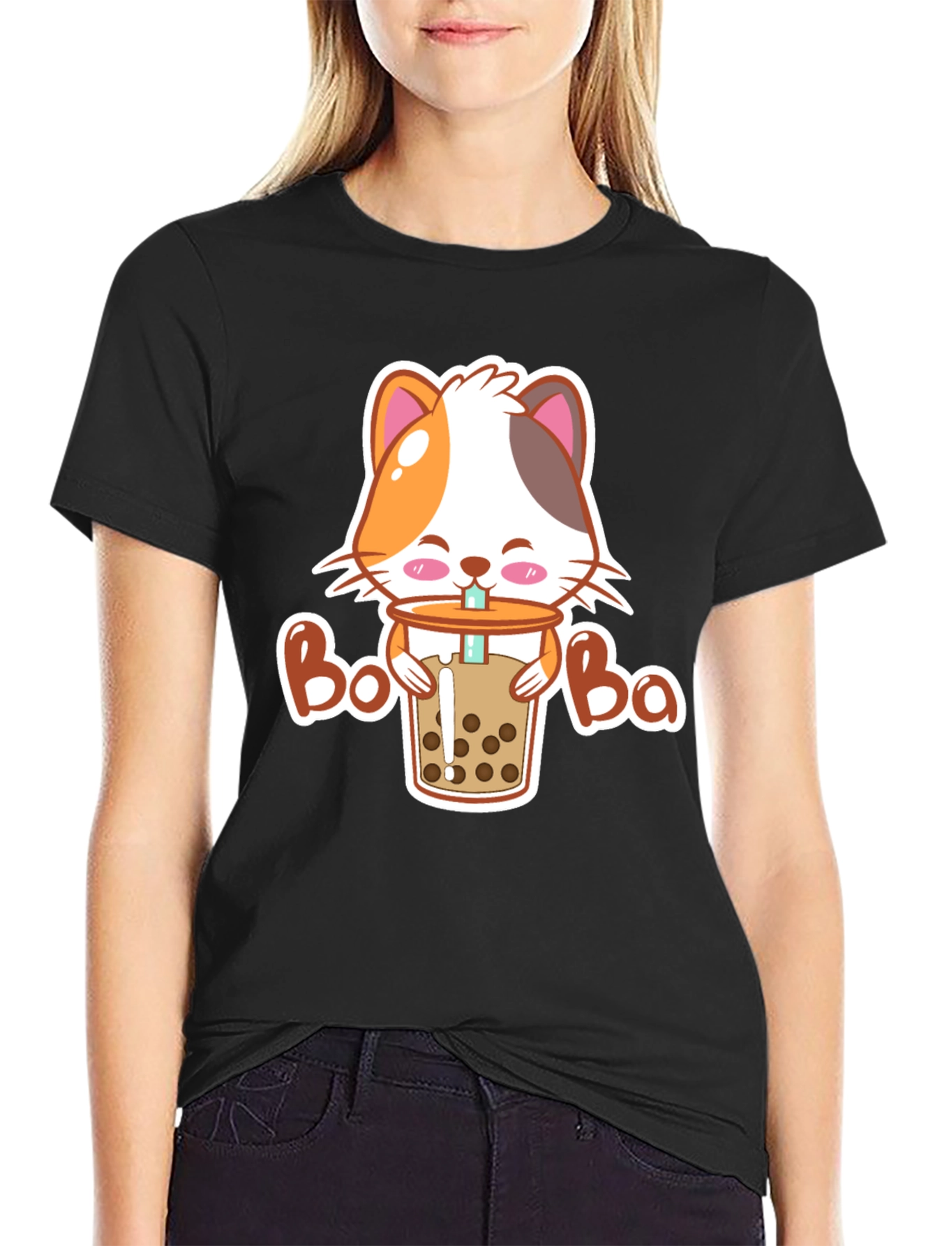 Cat Boba T-Shirt - Cute Kawaii Style