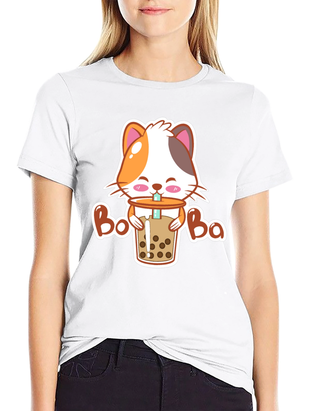 Cat Boba T-Shirt - Cute Kawaii Style