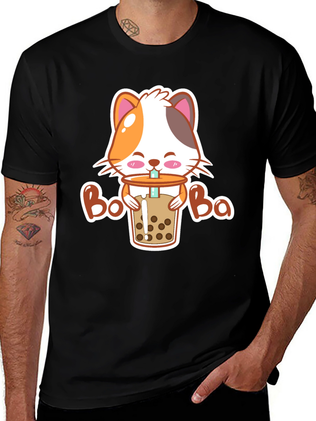 Cat Boba T-Shirt - Cute Kawaii Style