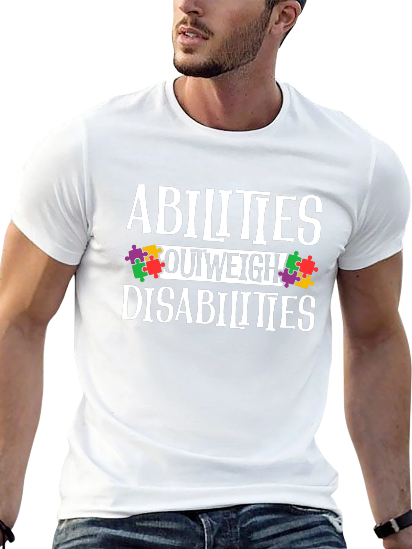 Abilities Outweigh Disabilities Awareness T-Shirt