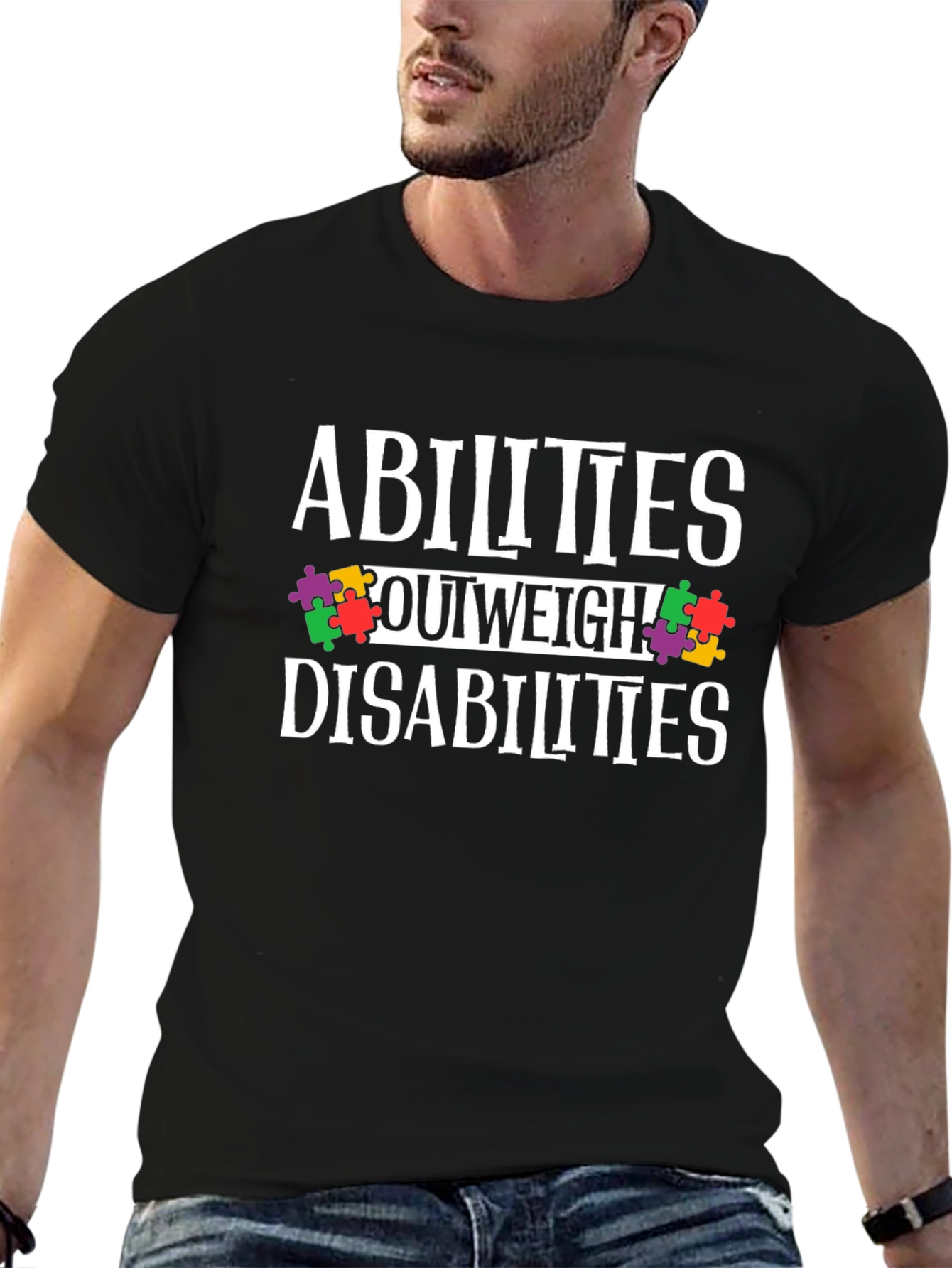 Abilities Outweigh Disabilities Awareness T-Shirt