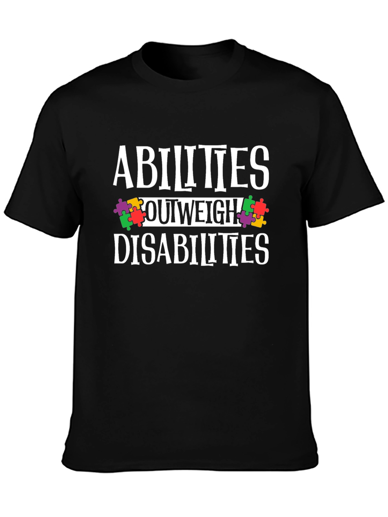 Abilities Outweigh Disabilities Awareness T-Shirt