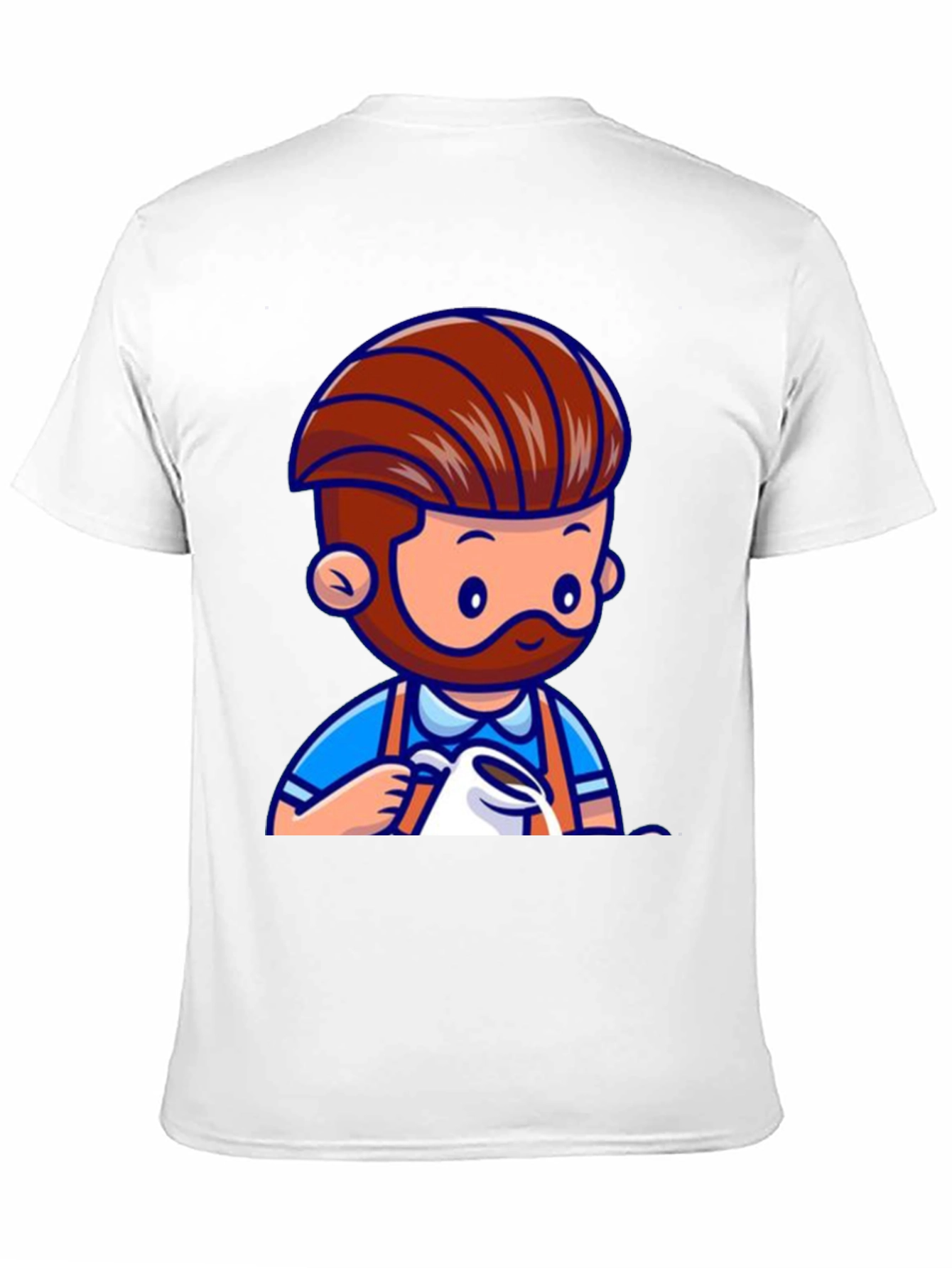 Barista Graphic Tee - Cartoon Coffee Lover T-Shirt