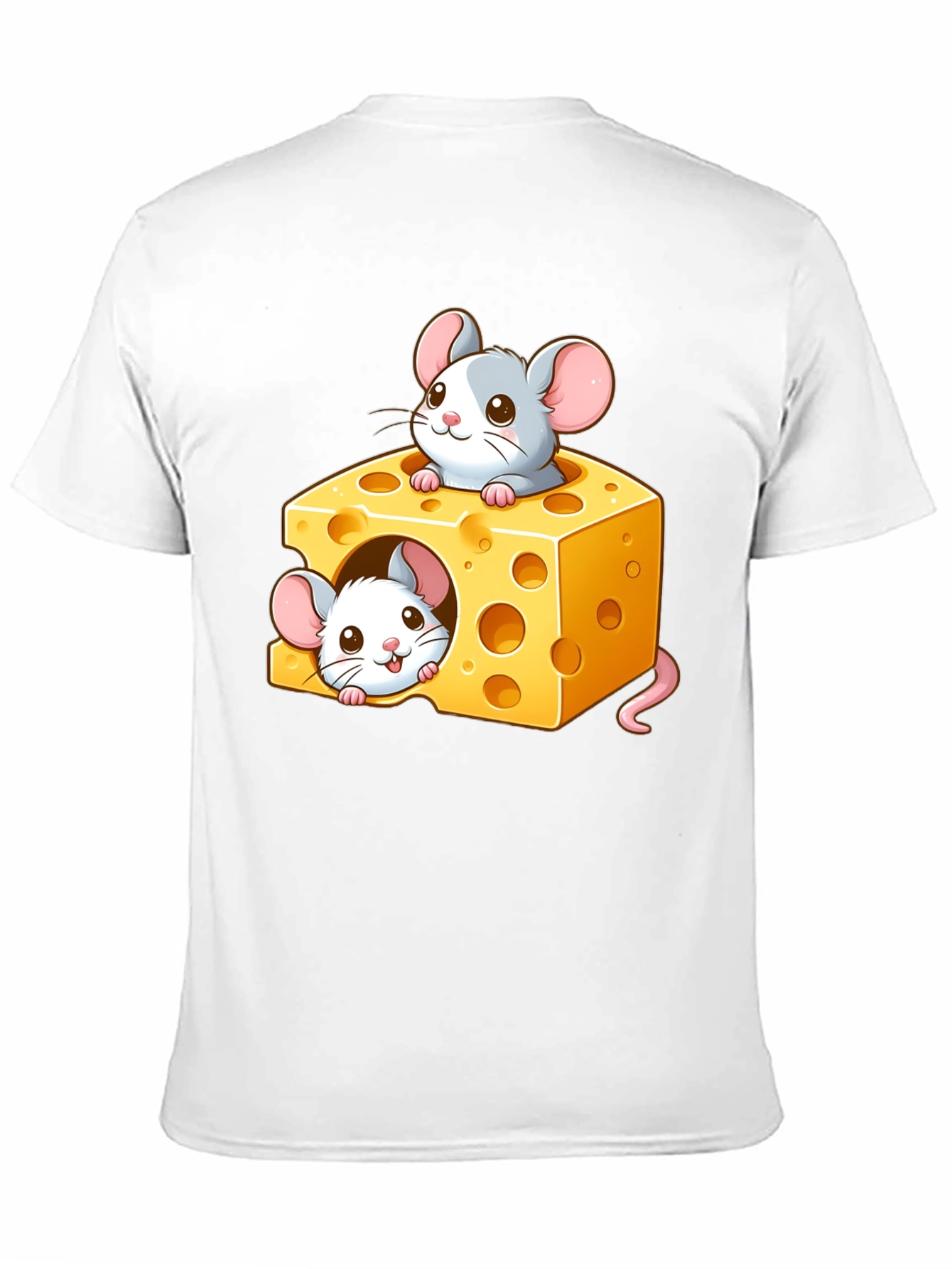 Cute Mice Cheese T-Shirt - Cartoon Graphic Tee