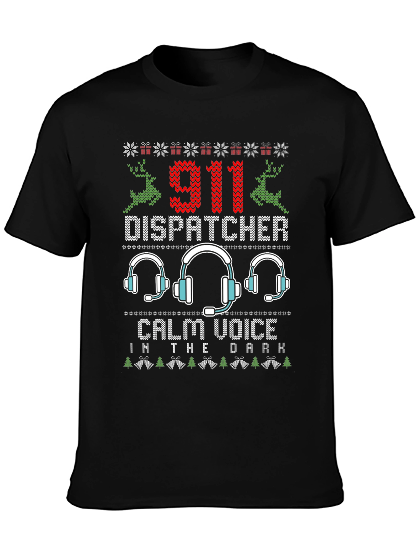 911 Dispatcher Ugly Christmas T-Shirt