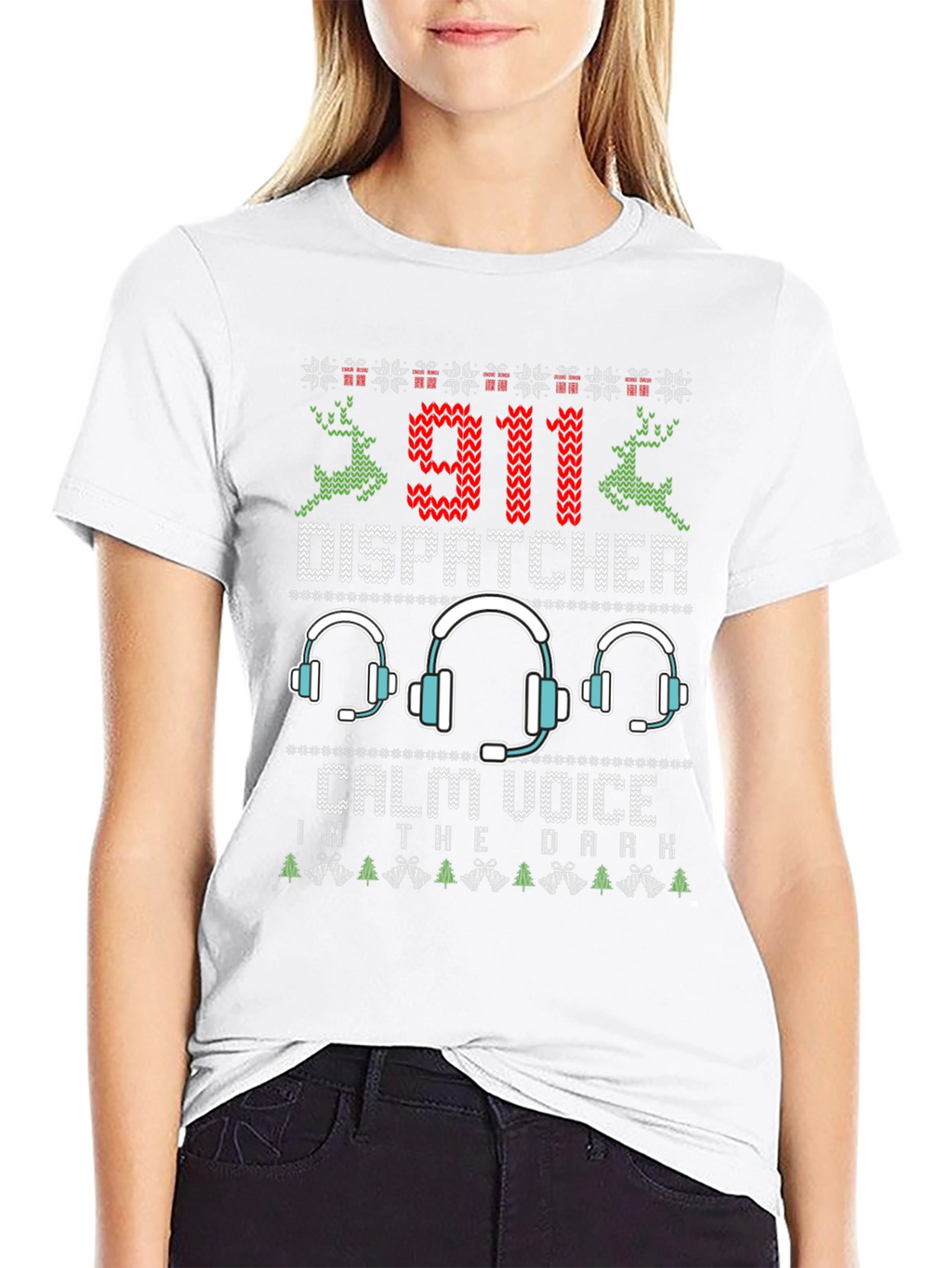 911 Dispatcher Ugly Christmas T-Shirt