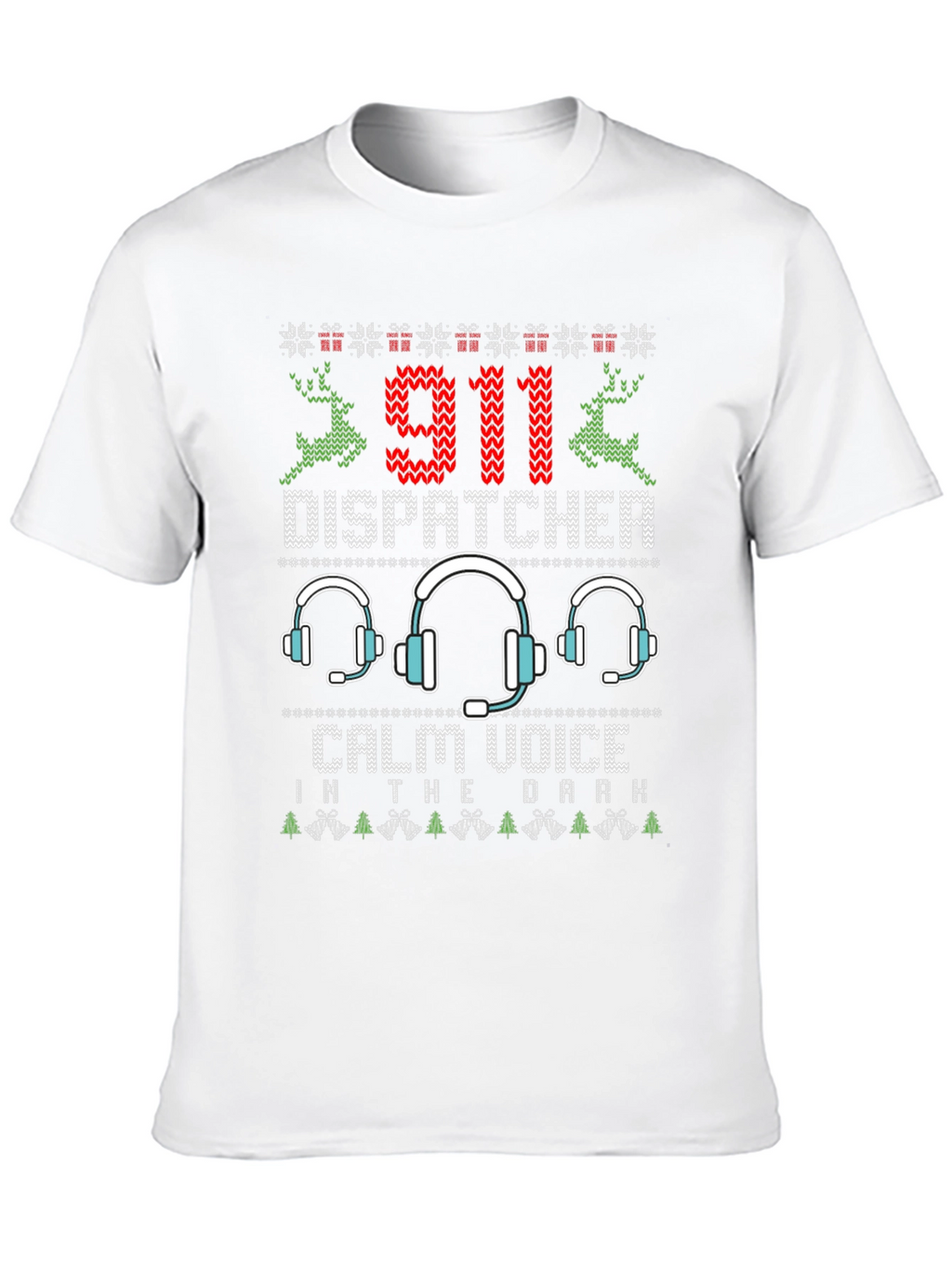 911 Dispatcher Ugly Christmas T-Shirt