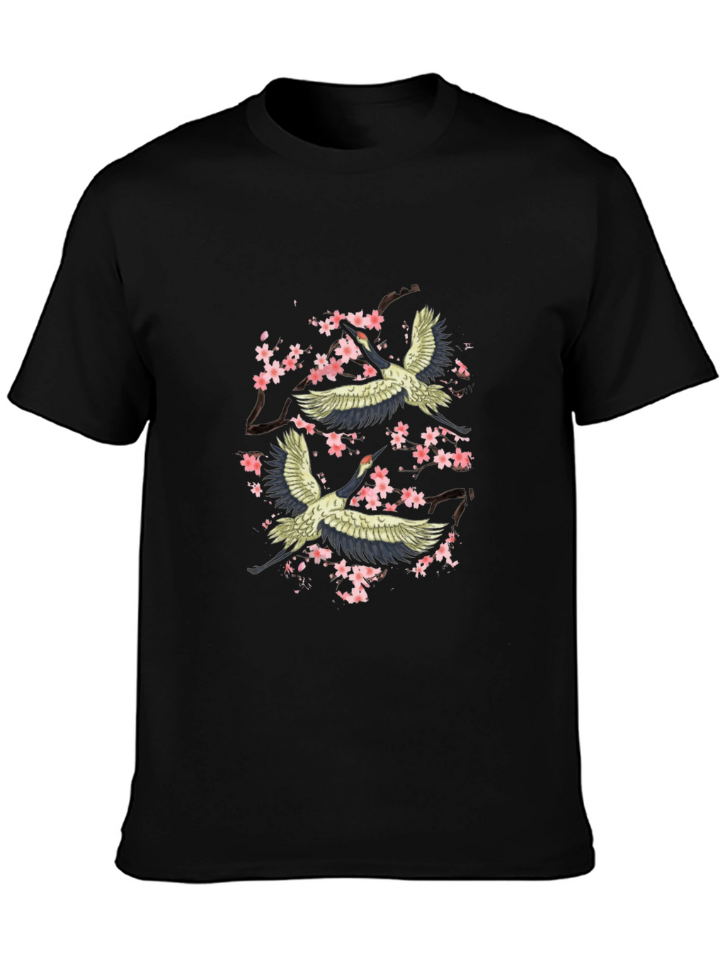 Crane & Cherry Blossom Graphic Tee