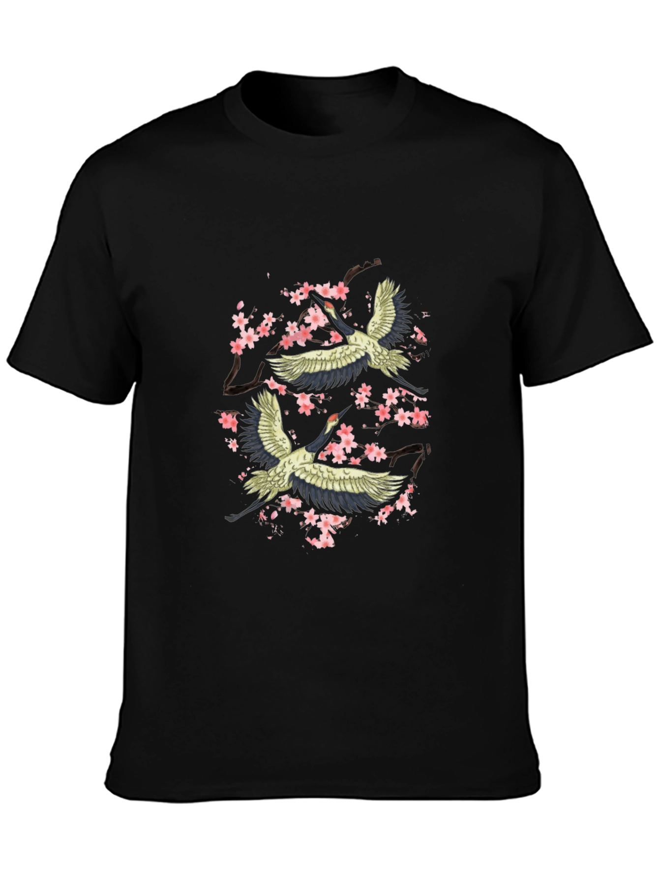 Crane & Cherry Blossom Graphic Tee