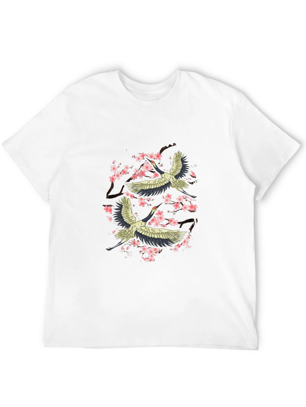 Crane & Cherry Blossom Graphic Tee