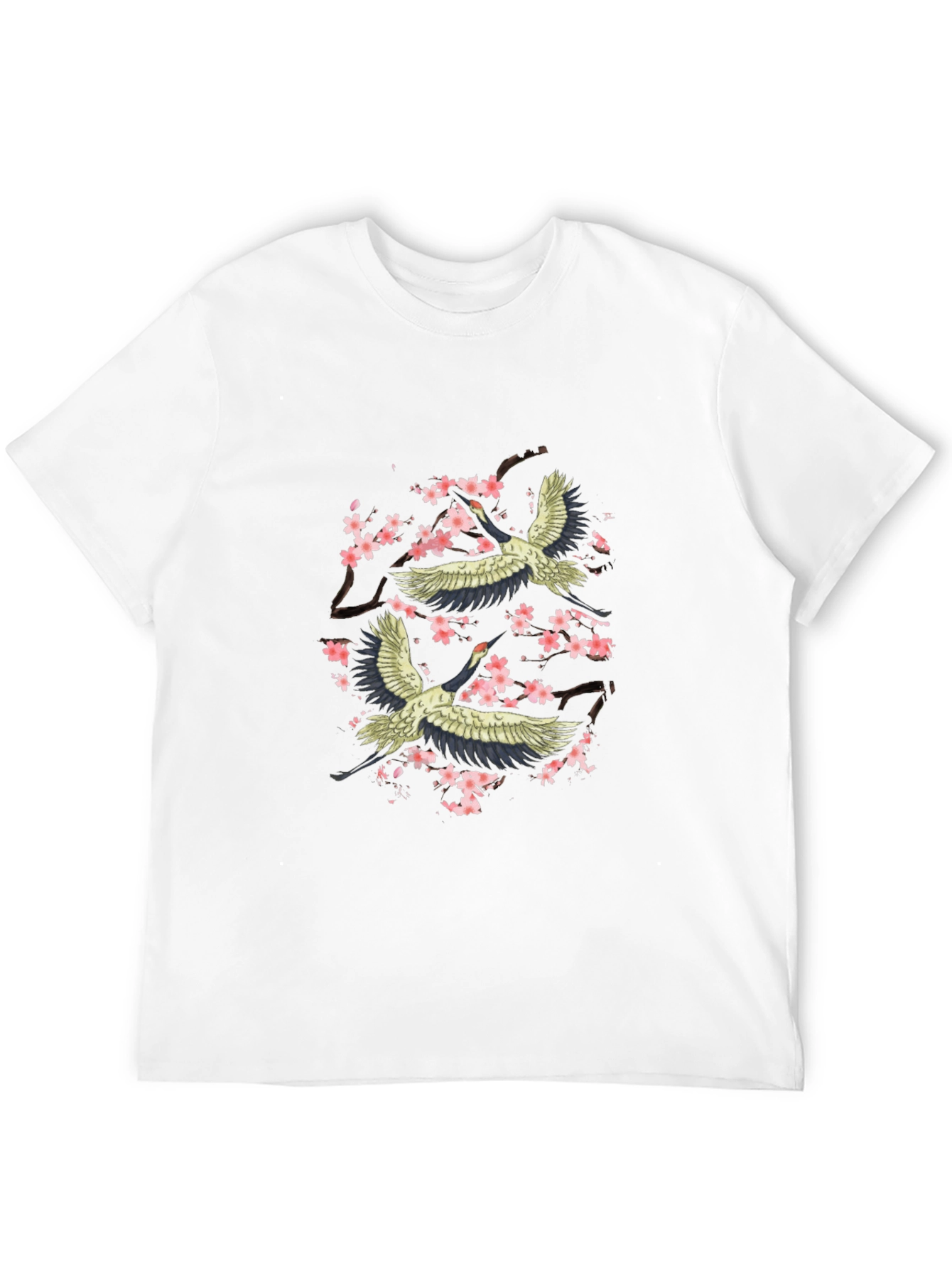 Crane & Cherry Blossom Graphic Tee