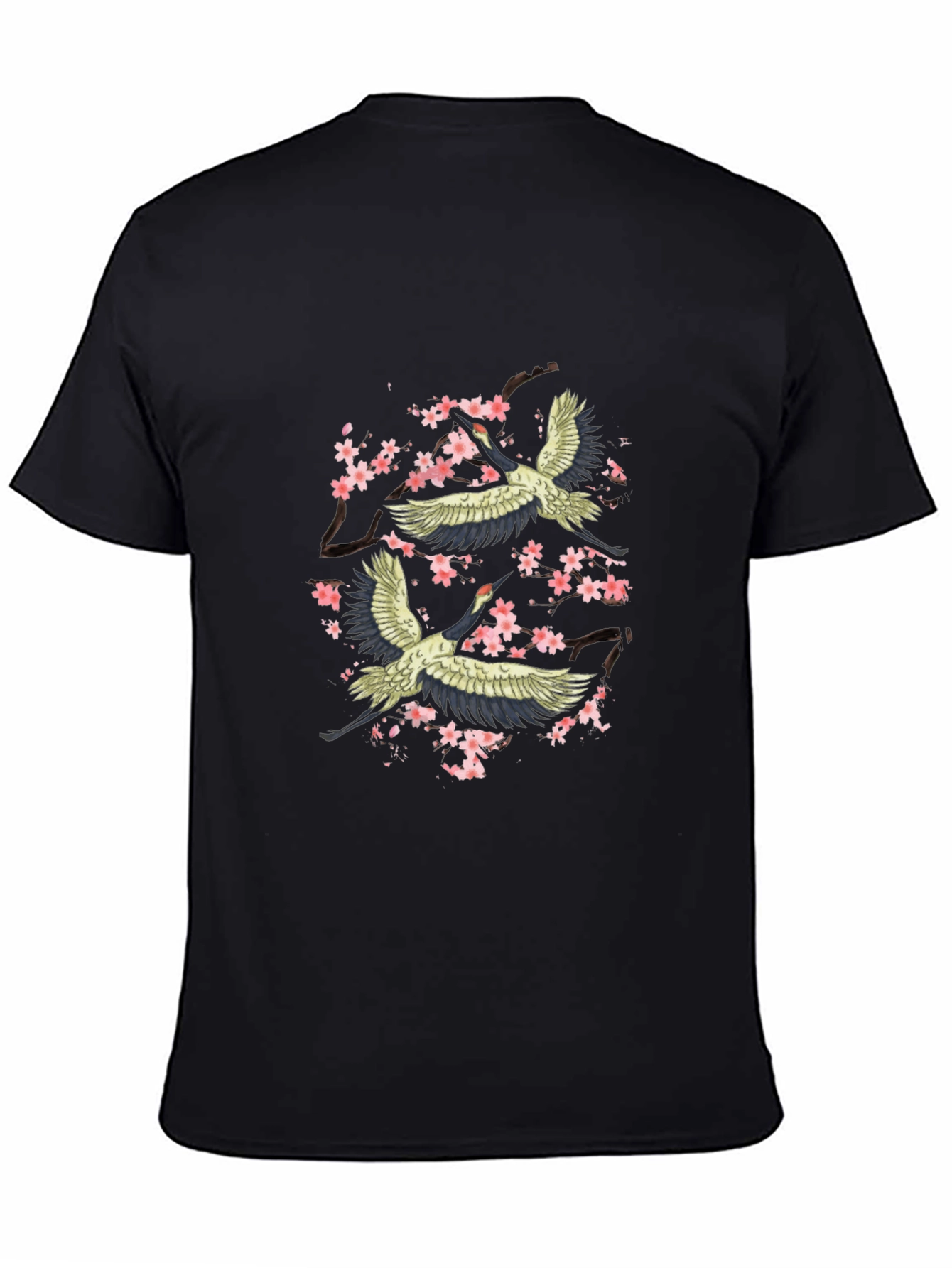 Crane & Cherry Blossom Graphic Tee
