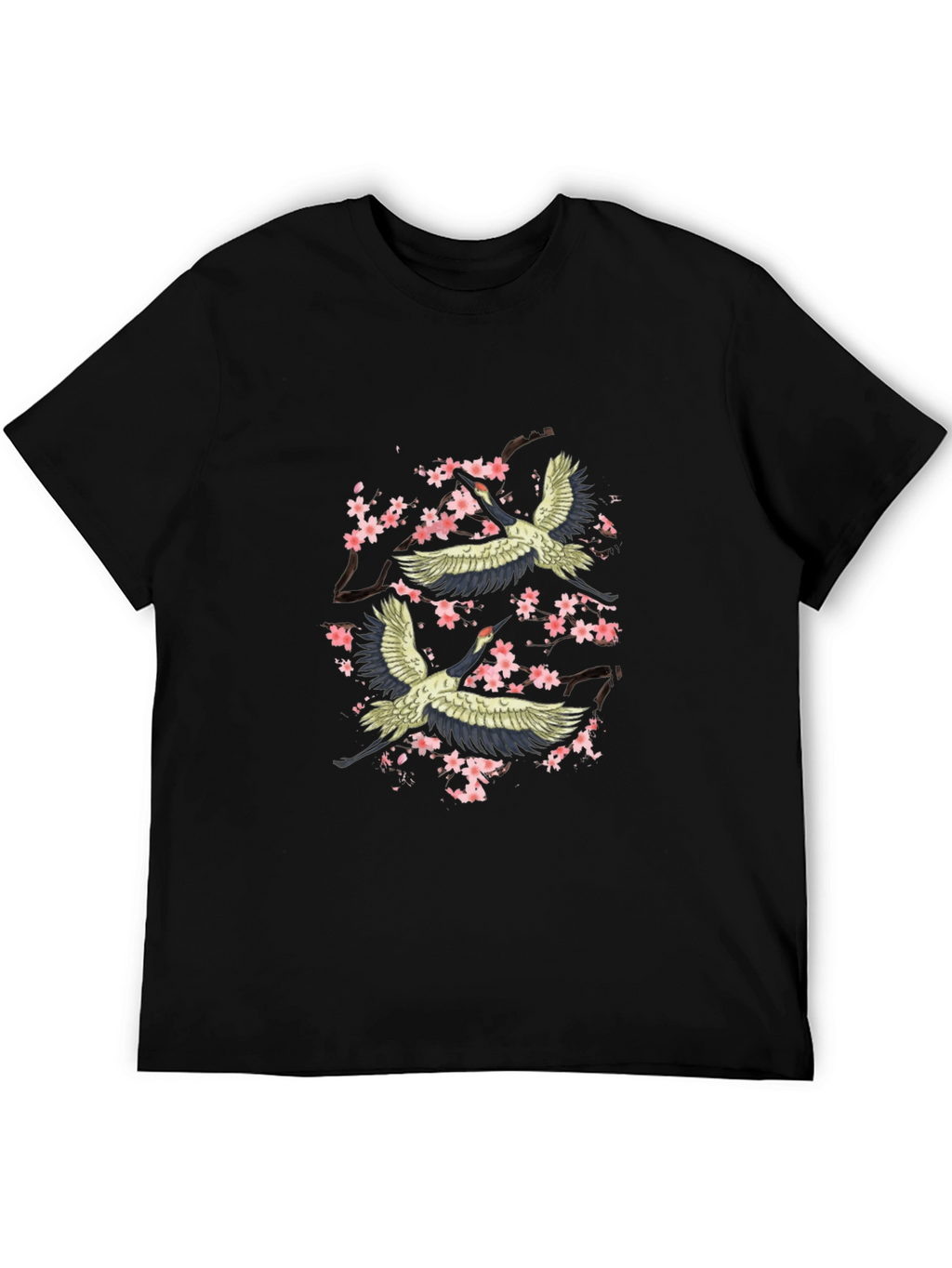 Crane & Cherry Blossom Graphic Tee