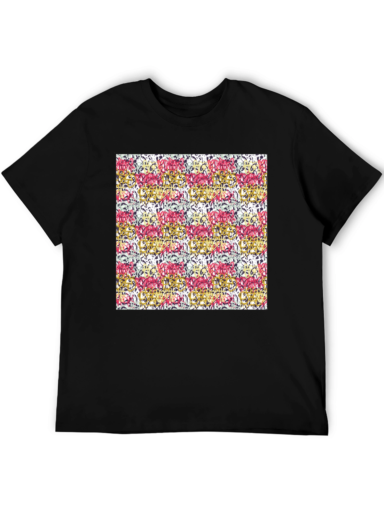 Abstract Art Print Black Tee