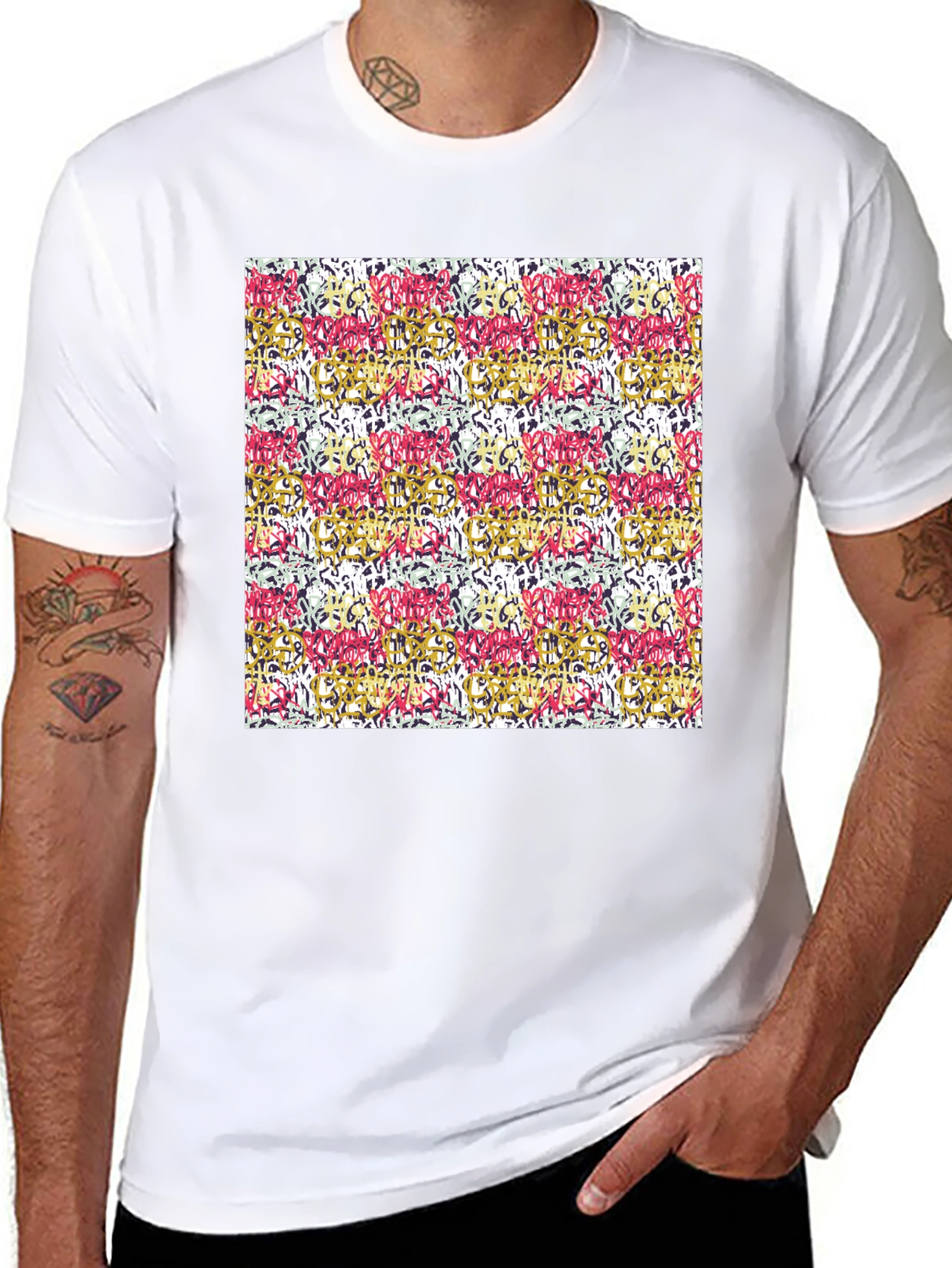Abstract Art Print Black Tee