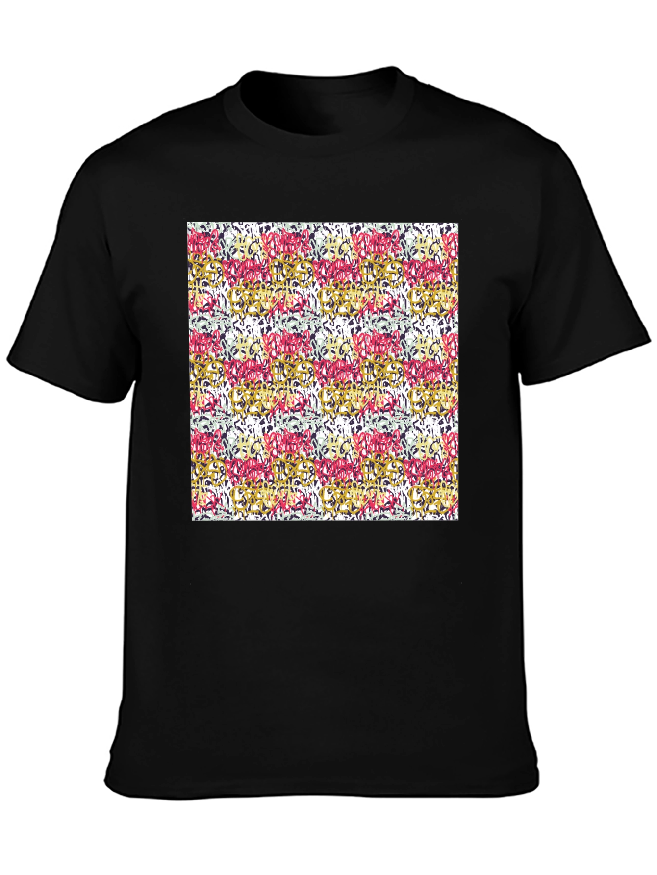 Abstract Art Print Black Tee