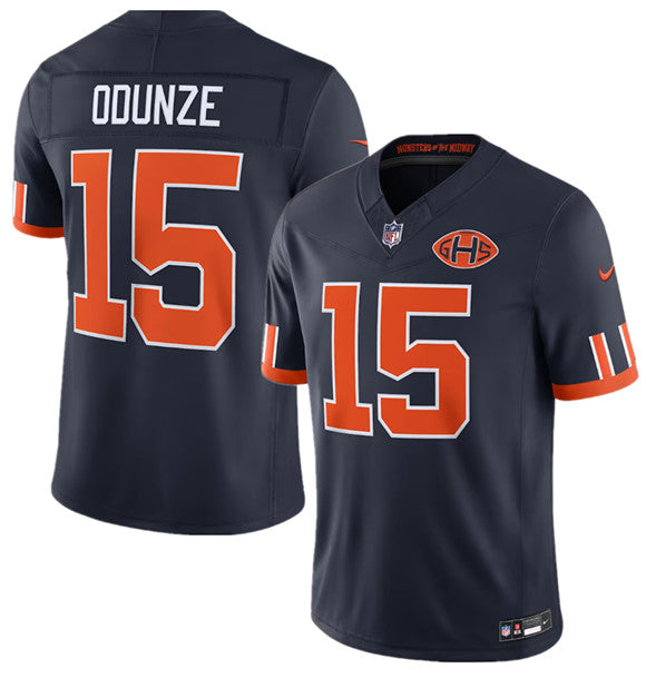 Men's Chicago Bears #15 Rome Odunze Navy 2026 F.U.S.E. Rivalries Collection Limited Football Stitched Jersey