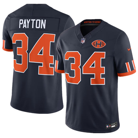 Men's Chicago Bears #34 Walter Payton Navy 2026 F.U.S.E. Rivalries Collection Limited Football Stitched Jersey