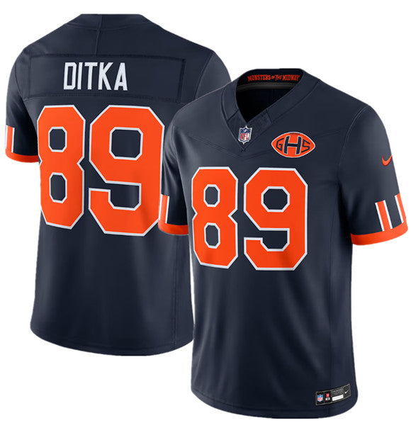 Men's Chicago Bears #89 Mike Ditka Navy 2026 F.U.S.E. Rivalries Collection Limited Football Stitched Jersey
