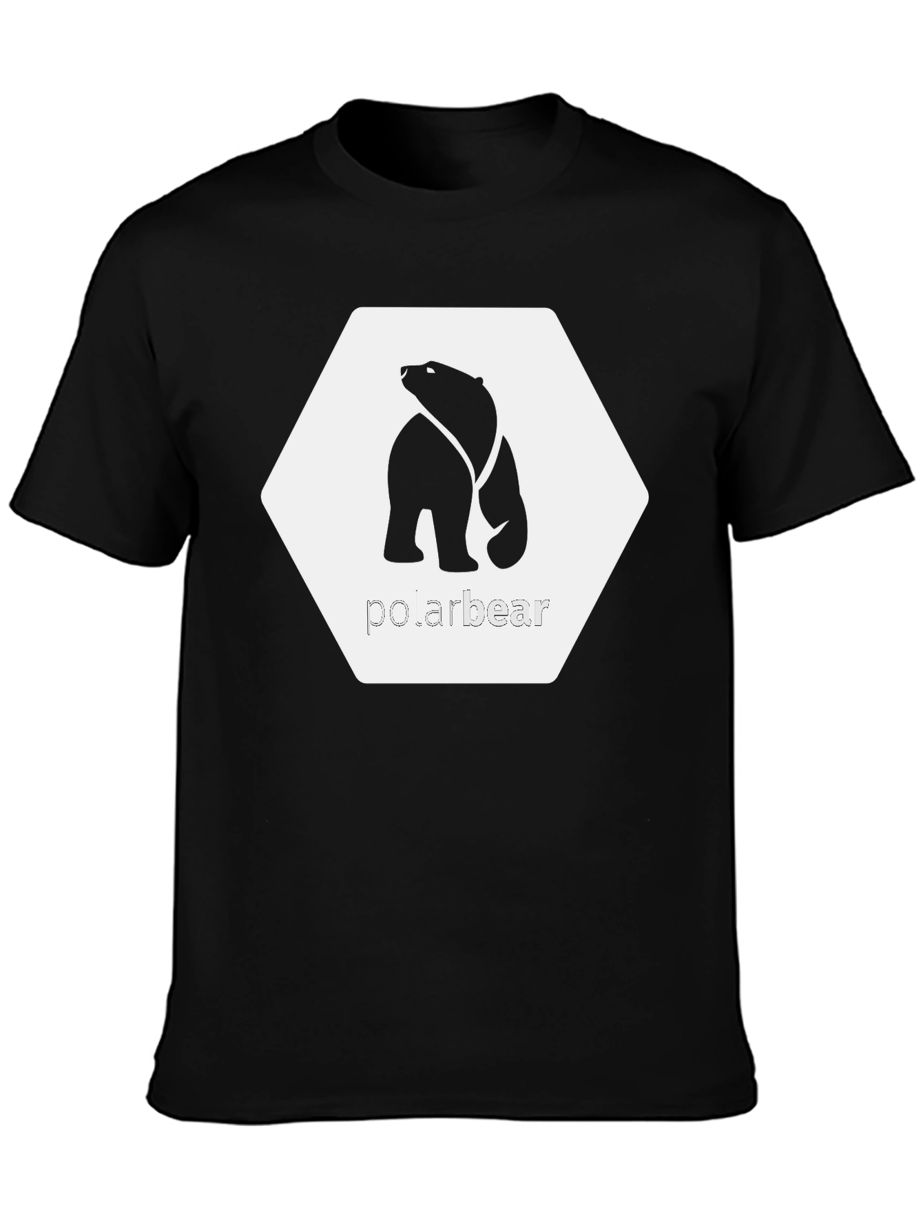 Cool Polar Bear Graphic Tee - Black Cotton T-Shirt