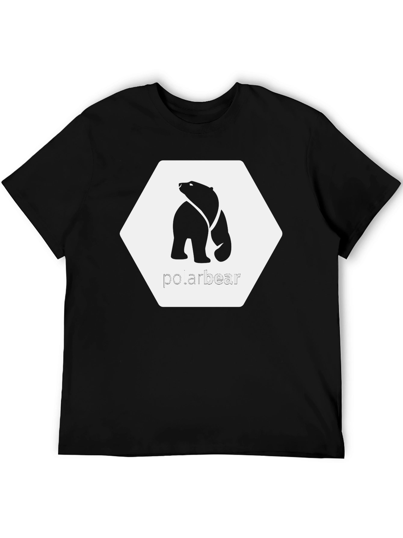Cool Polar Bear Graphic Tee - Black Cotton T-Shirt