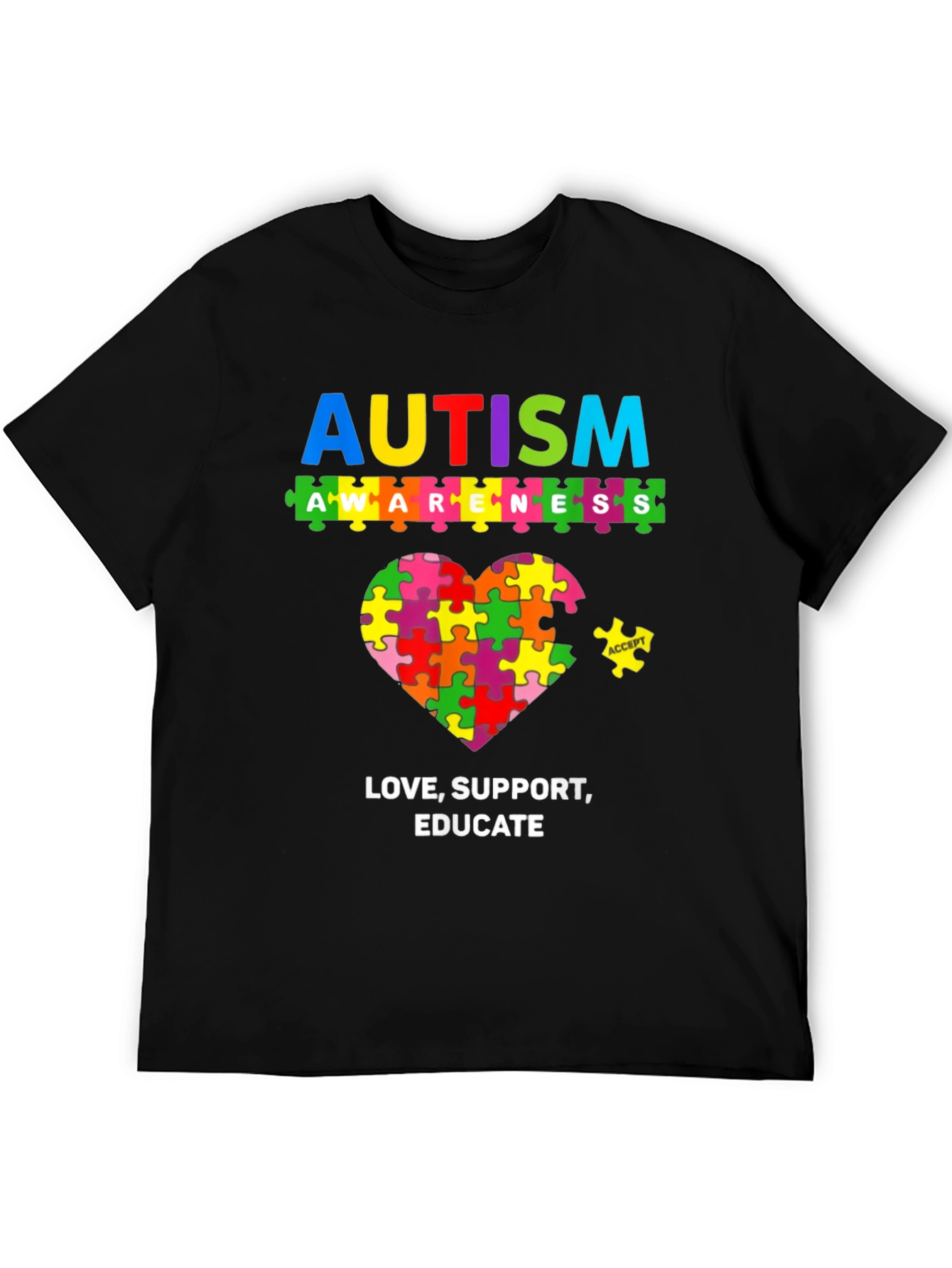 Autism Awareness Puzzle Heart T-Shirt
