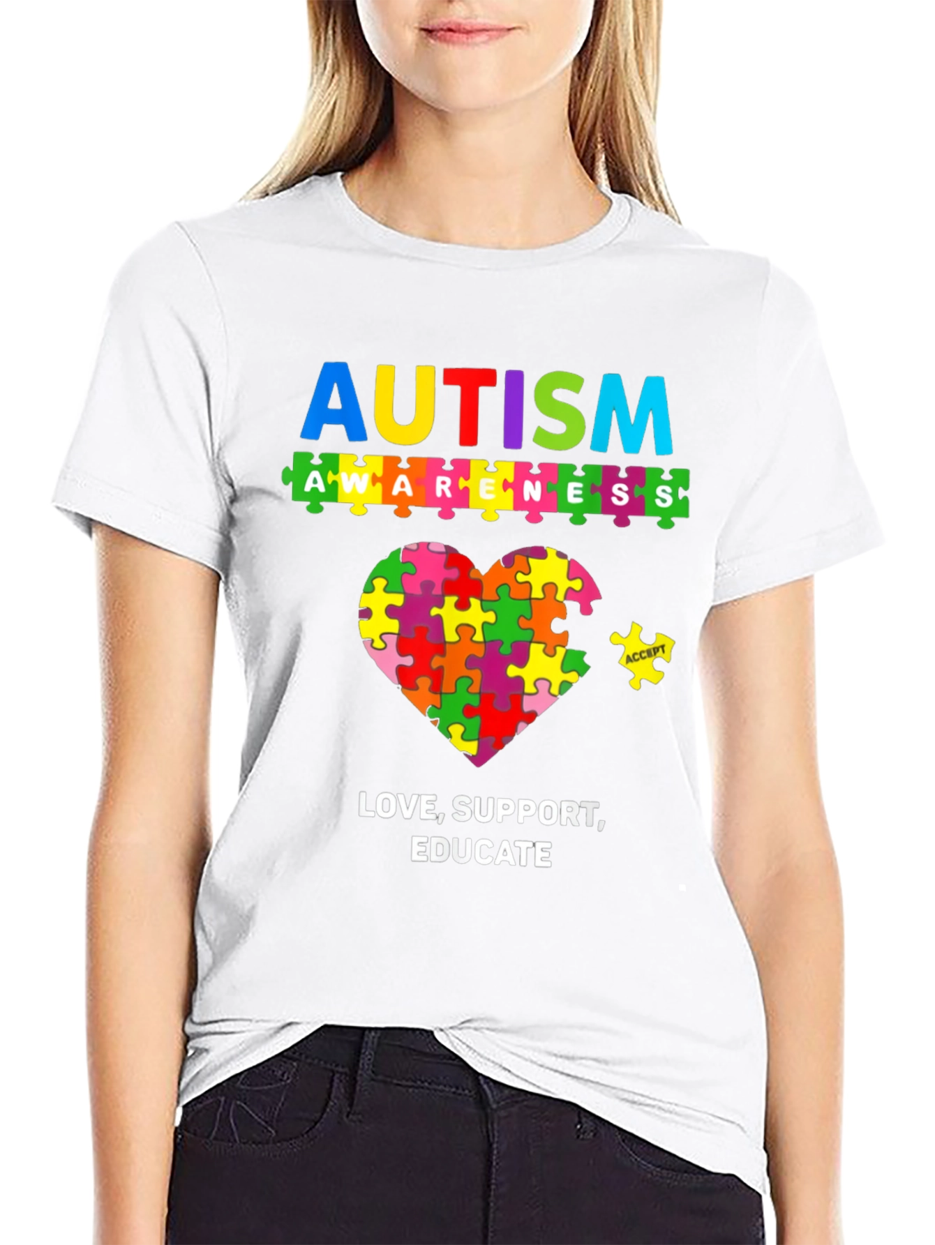 Autism Awareness Puzzle Heart T-Shirt