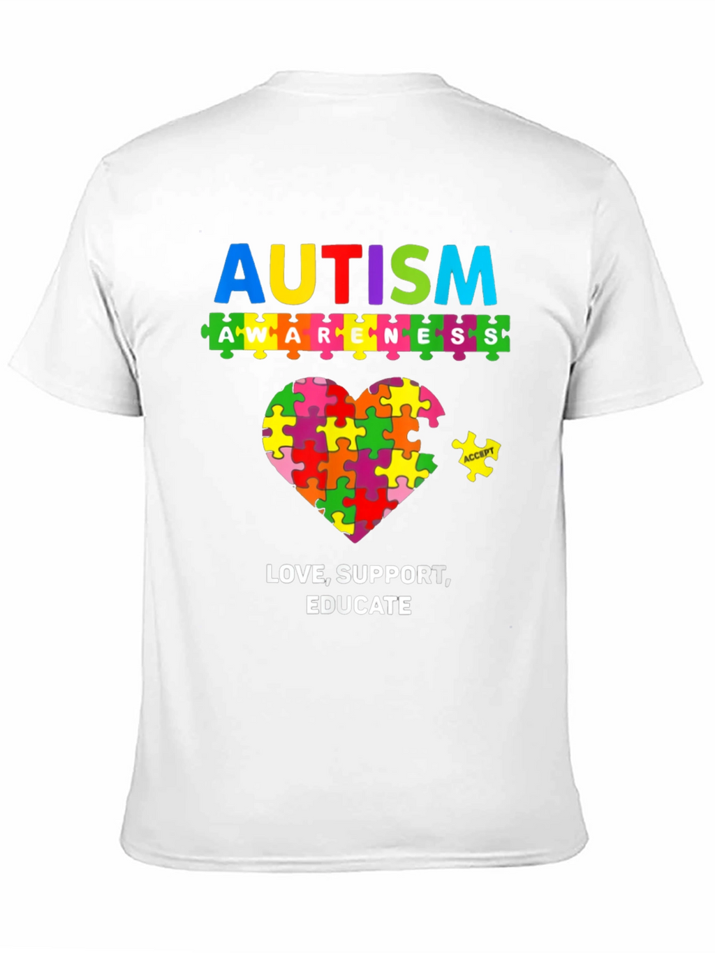 Autism Awareness Puzzle Heart T-Shirt