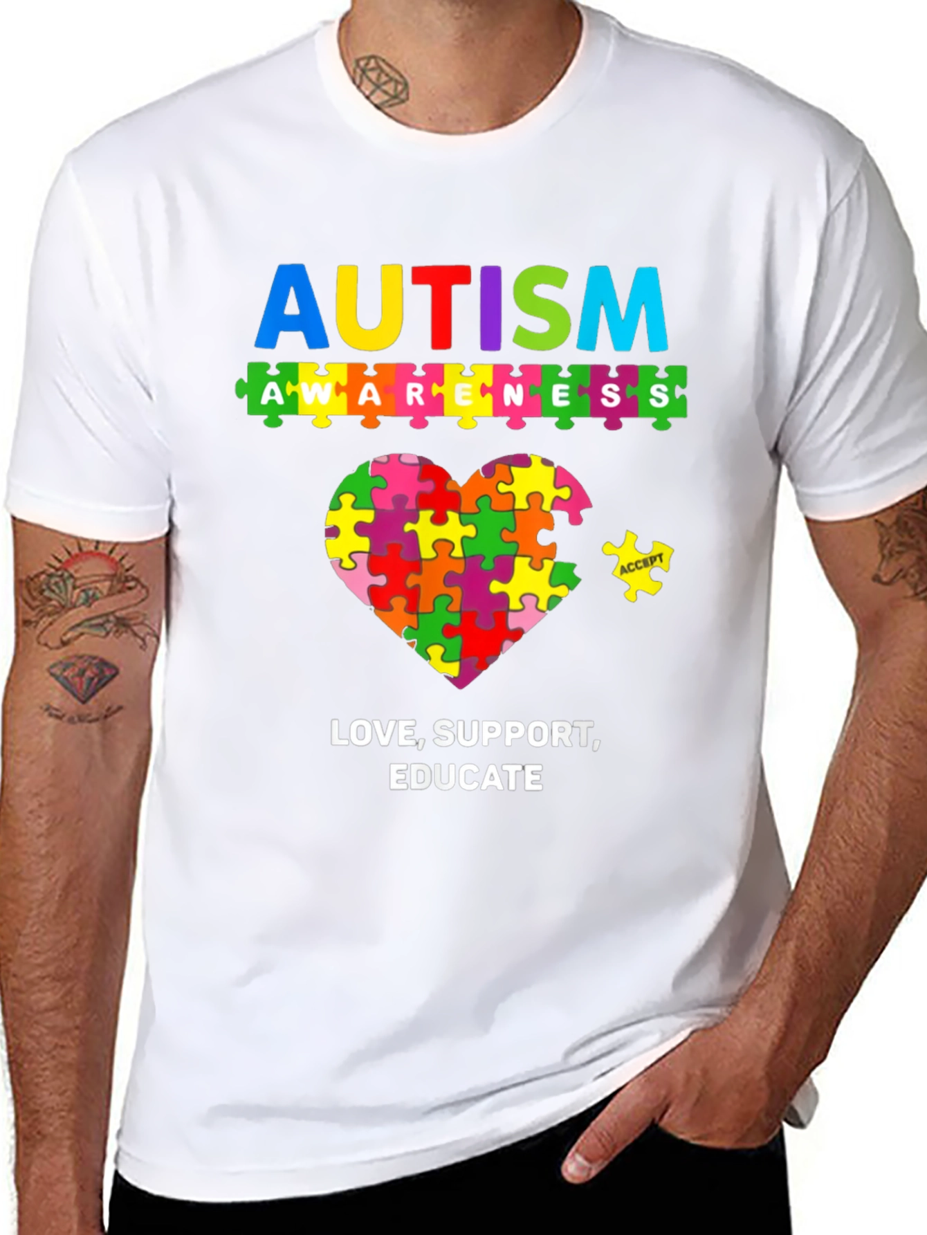 Autism Awareness Puzzle Heart T-Shirt