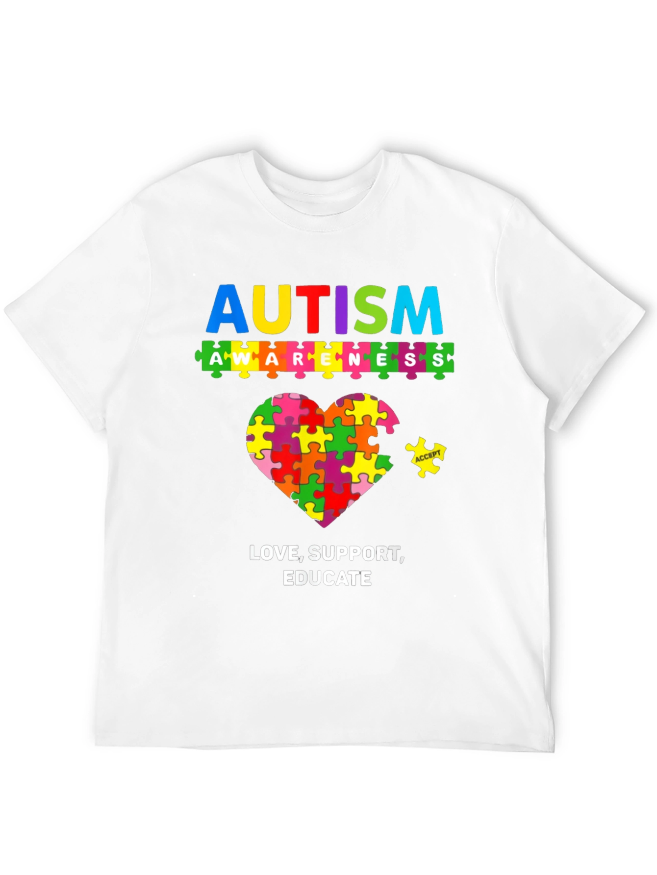 Autism Awareness Puzzle Heart T-Shirt