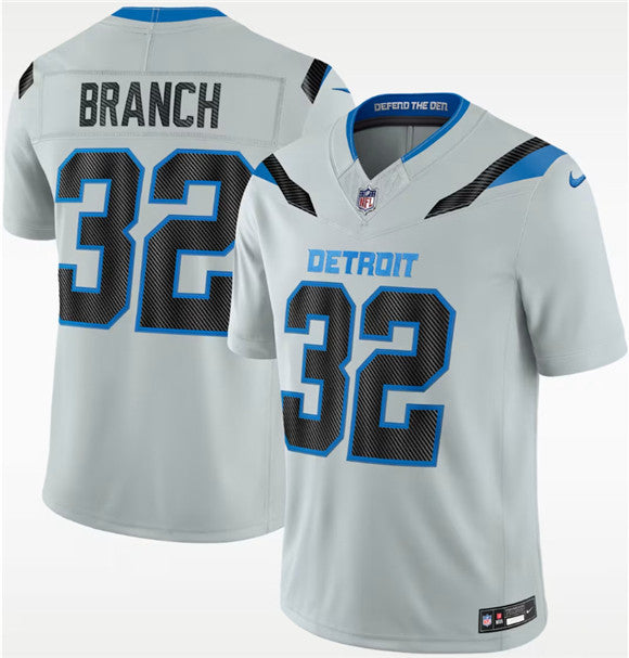 Men's Detroit Lions #32 Brian Branch Silver 2026 F.U.S.E. Rivalries Collection Limited Football Stitched Jersey