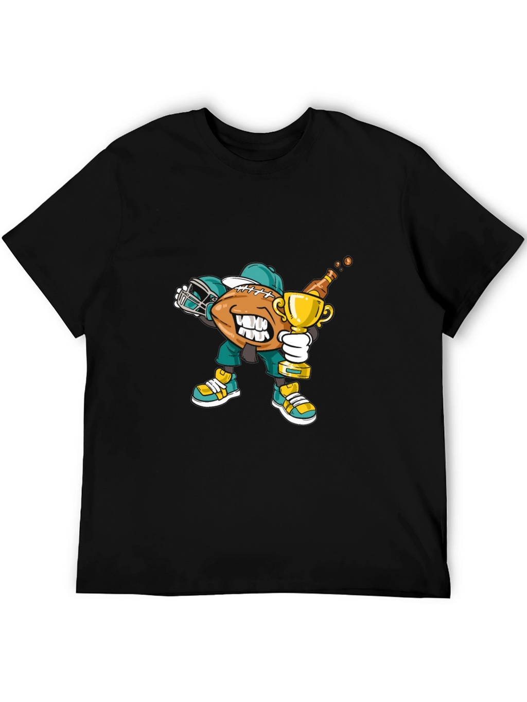 Football Dab Trophy Graphic Tee - Black