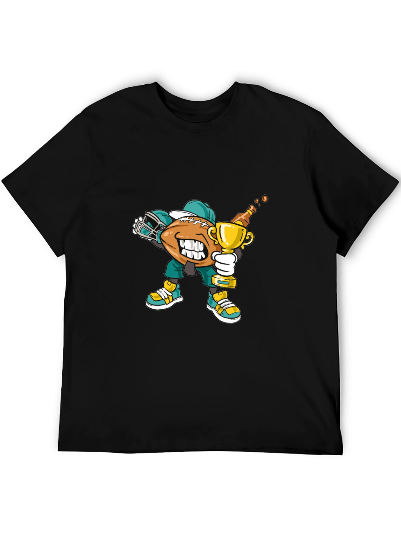 Football Dab Trophy Graphic Tee - Black