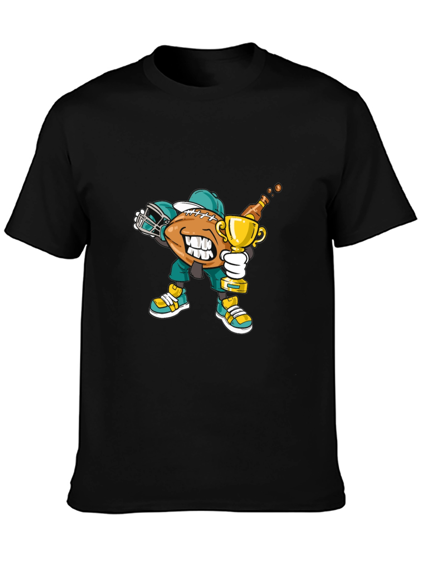 Football Dab Trophy Graphic Tee - Black