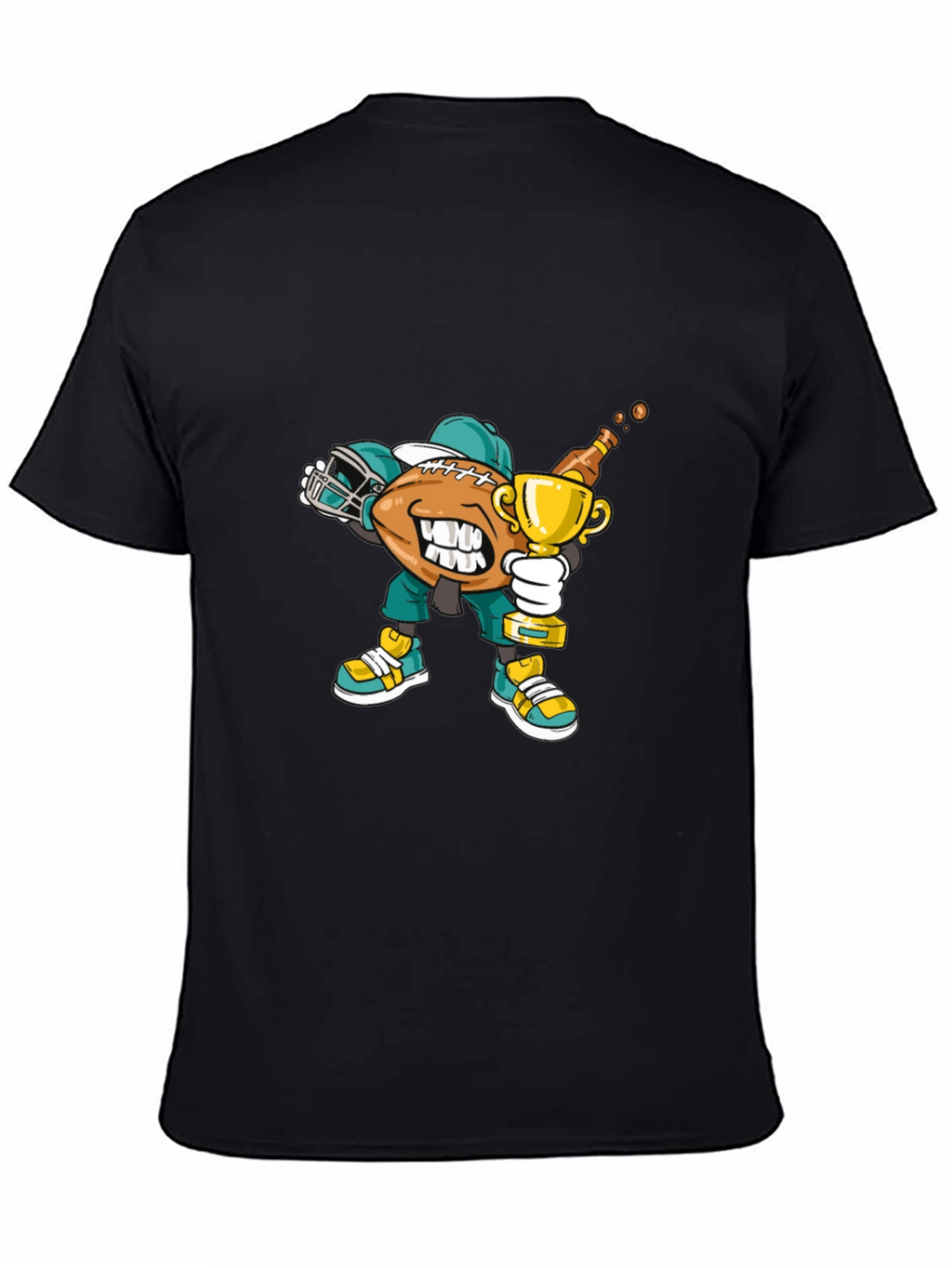 Football Dab Trophy Graphic Tee - Black