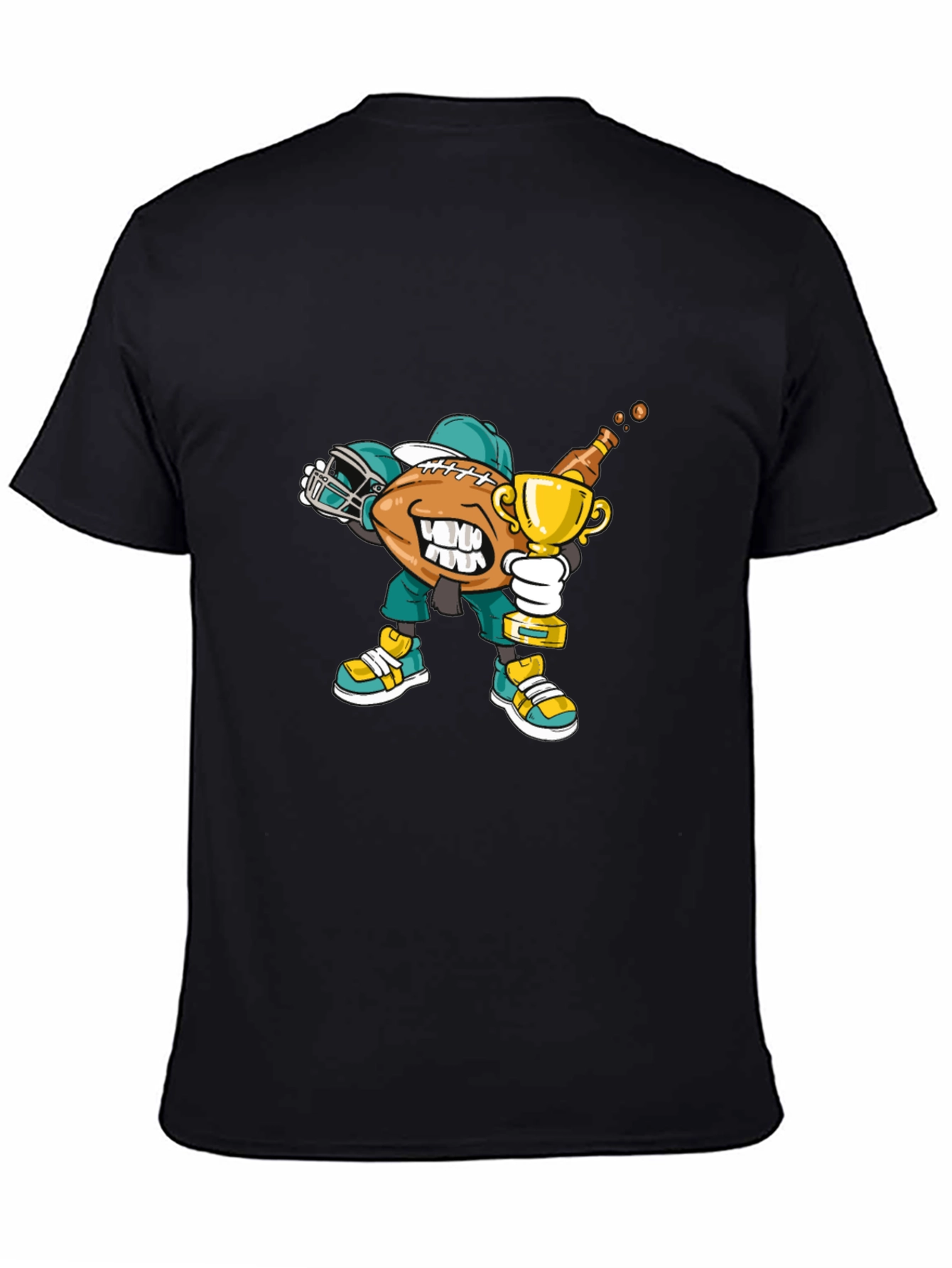 Football Dab Trophy Graphic Tee - Black