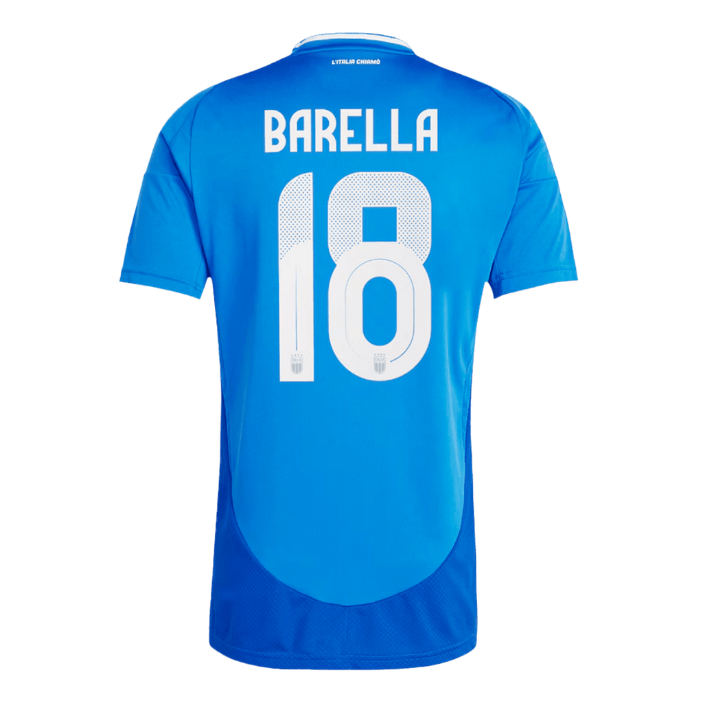 Nicolo Barella #18 Italy Home Jersey EURO 2024