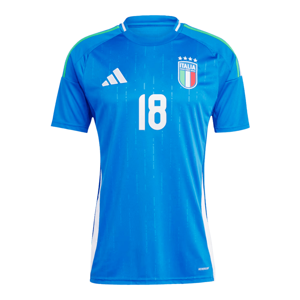 Nicolo Barella #18 Italy Home Jersey EURO 2024
