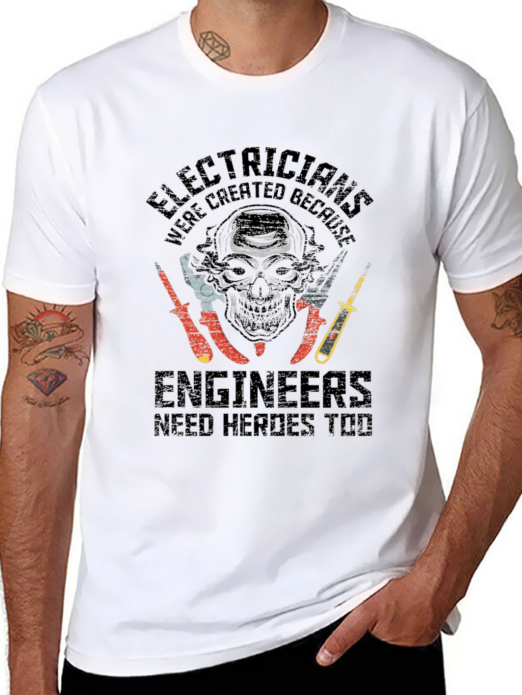 Electricians: Engineers Need Heroes Graphic T-Shirt