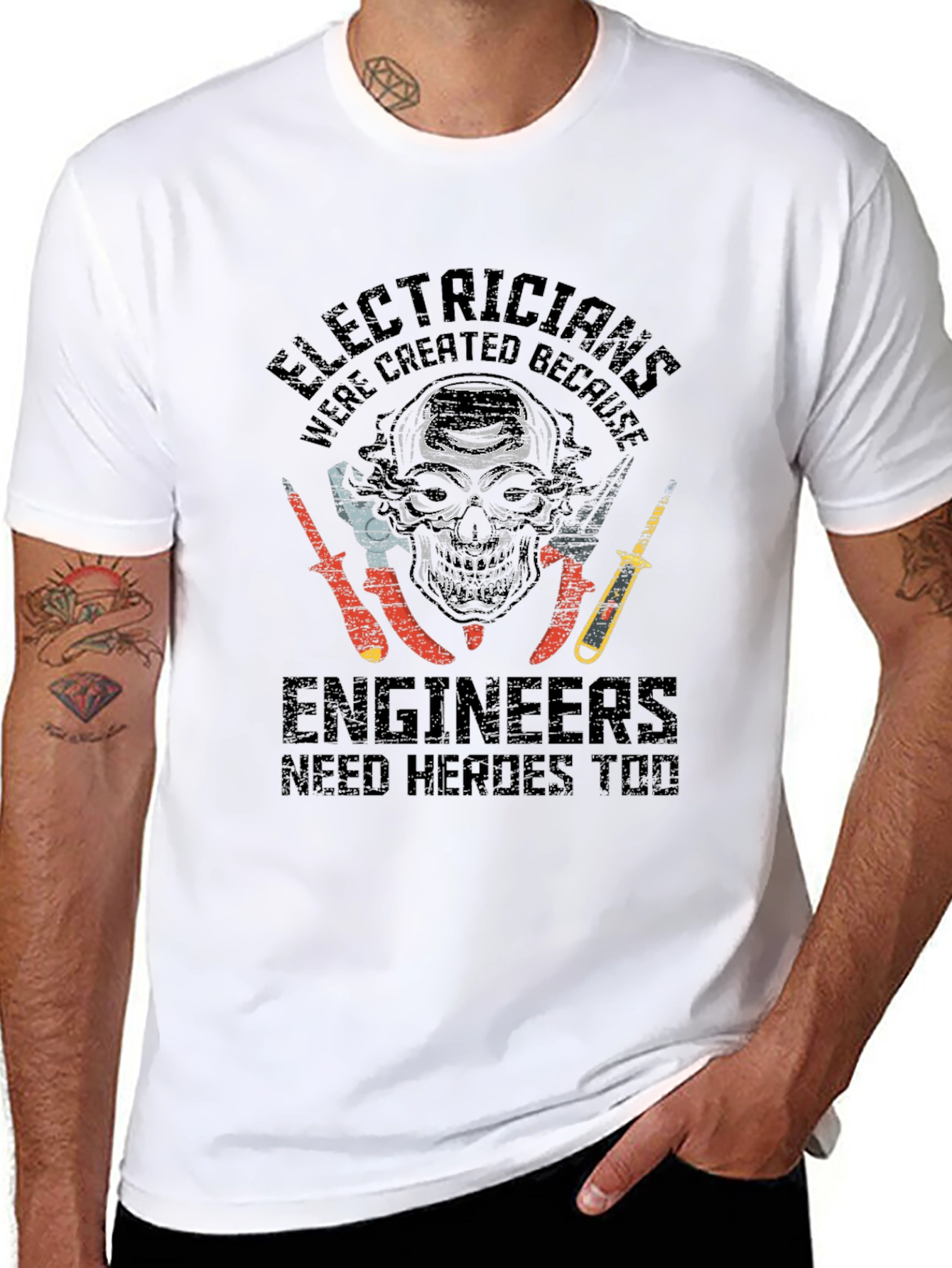 Electricians: Engineers Need Heroes Graphic T-Shirt