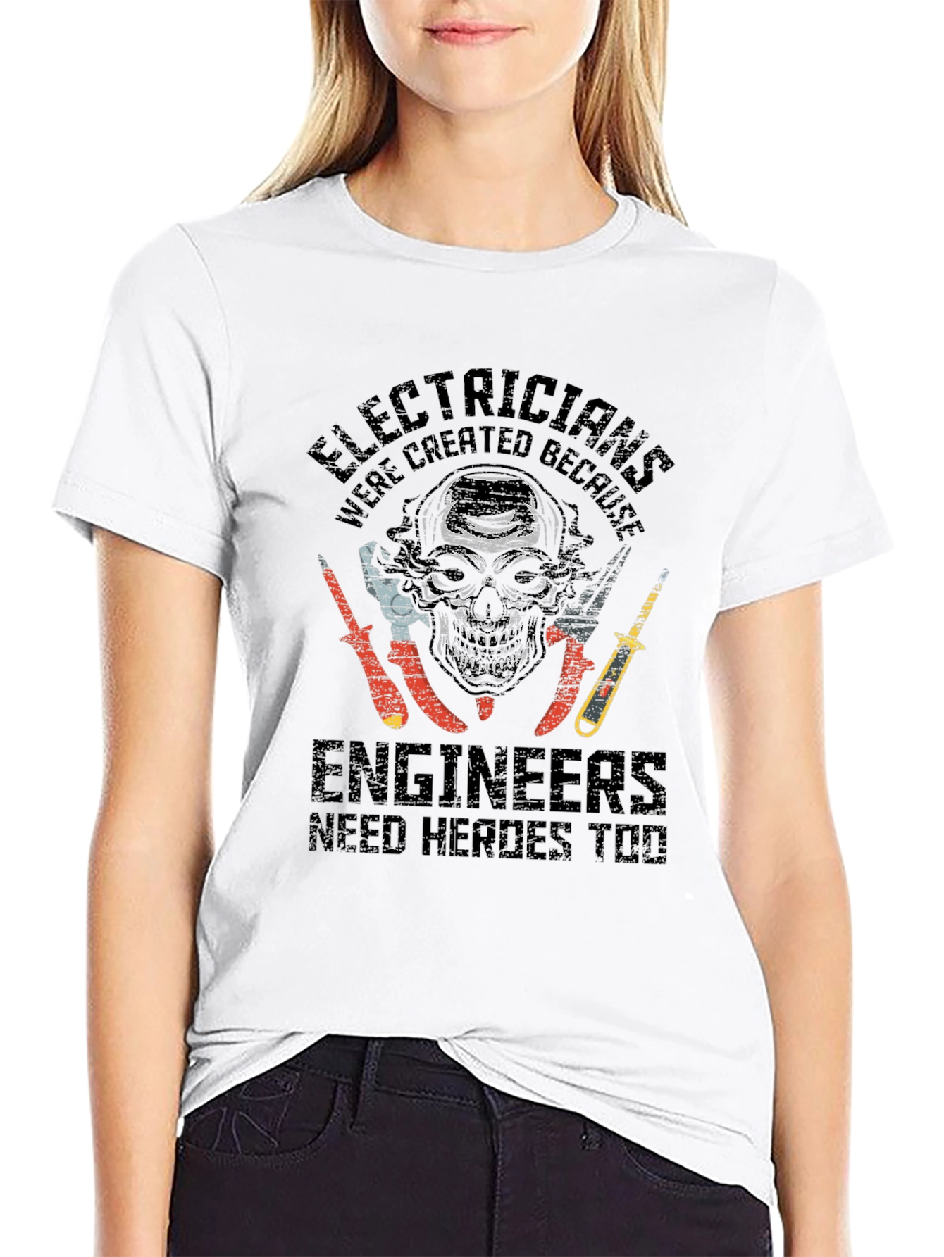 Electricians: Engineers Need Heroes Graphic T-Shirt
