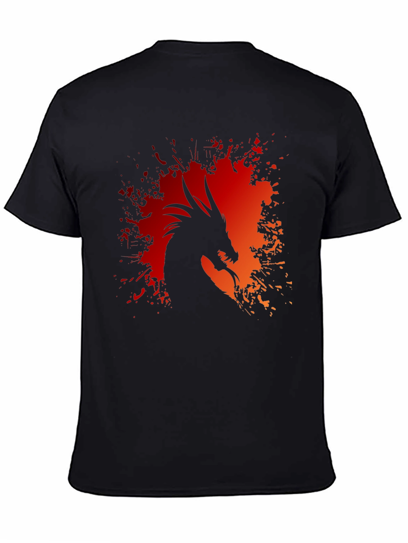 Dragon Silhouette Graphic Tee - Black T-Shirt
