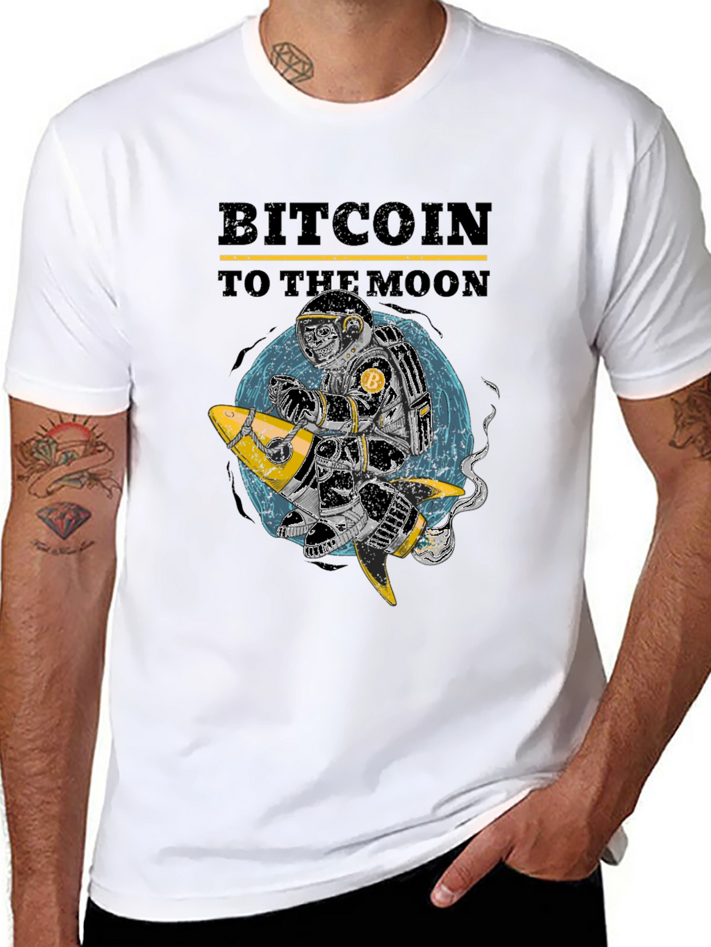 Bitcoin To The Moon Graphic T-Shirt