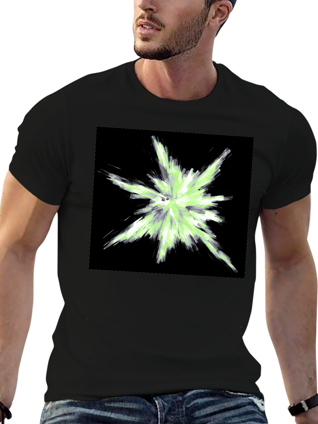 Abstract Graphic Black T-Shirt