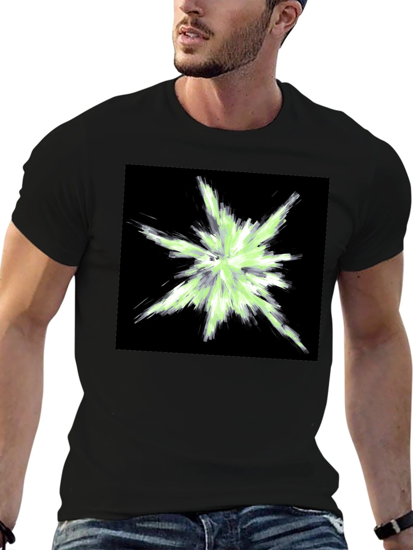 Abstract Graphic Black T-Shirt