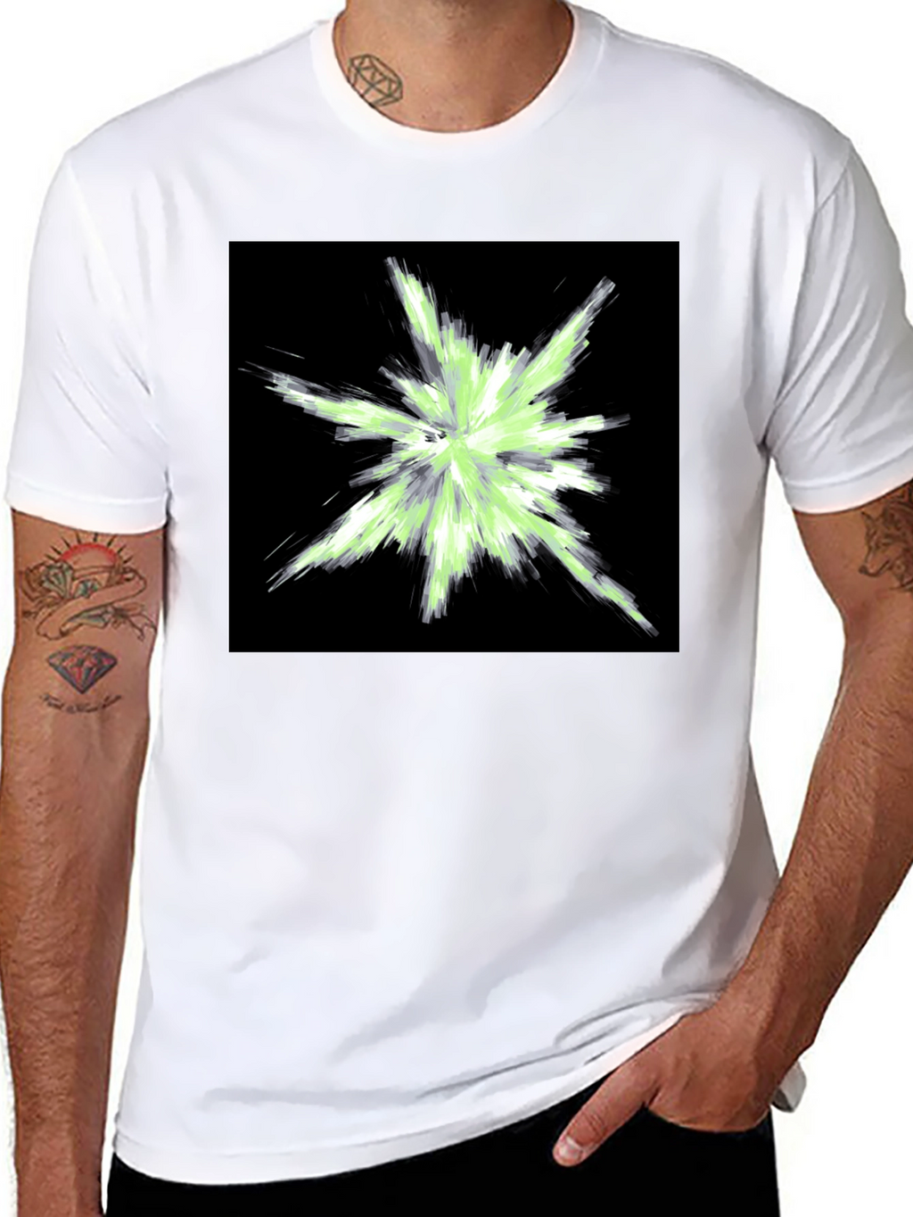 Abstract Graphic Black T-Shirt