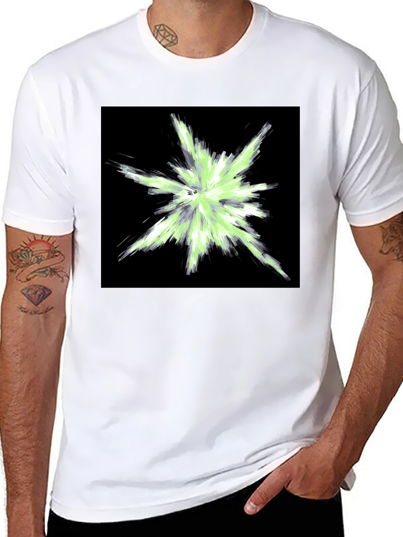 Abstract Graphic Black T-Shirt