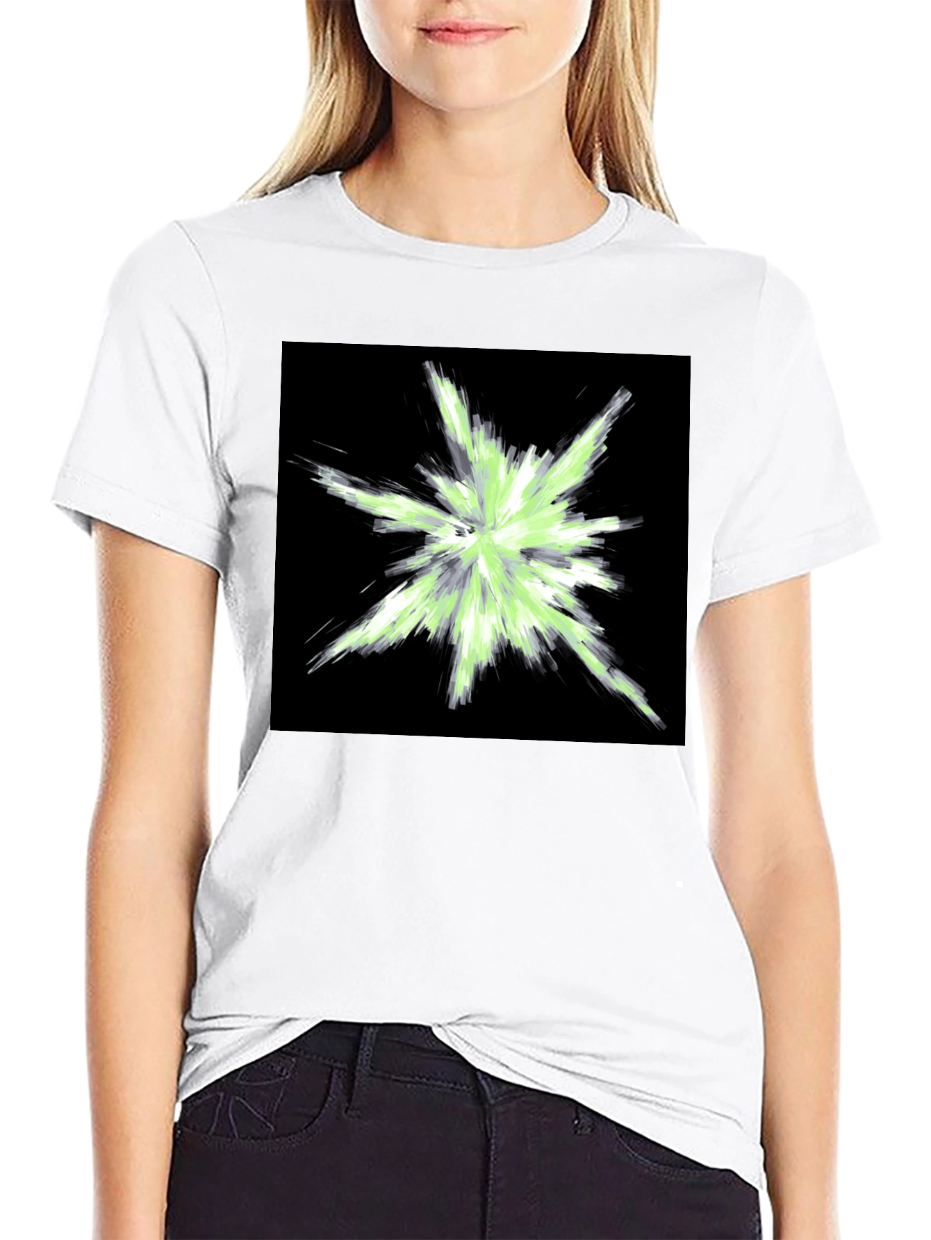 Abstract Graphic Black T-Shirt