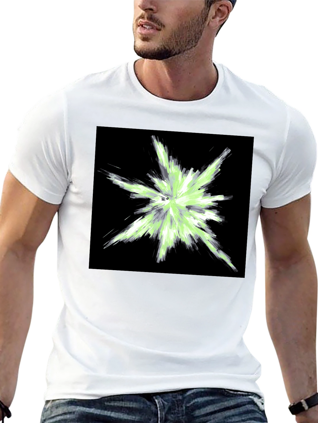 Abstract Graphic Black T-Shirt