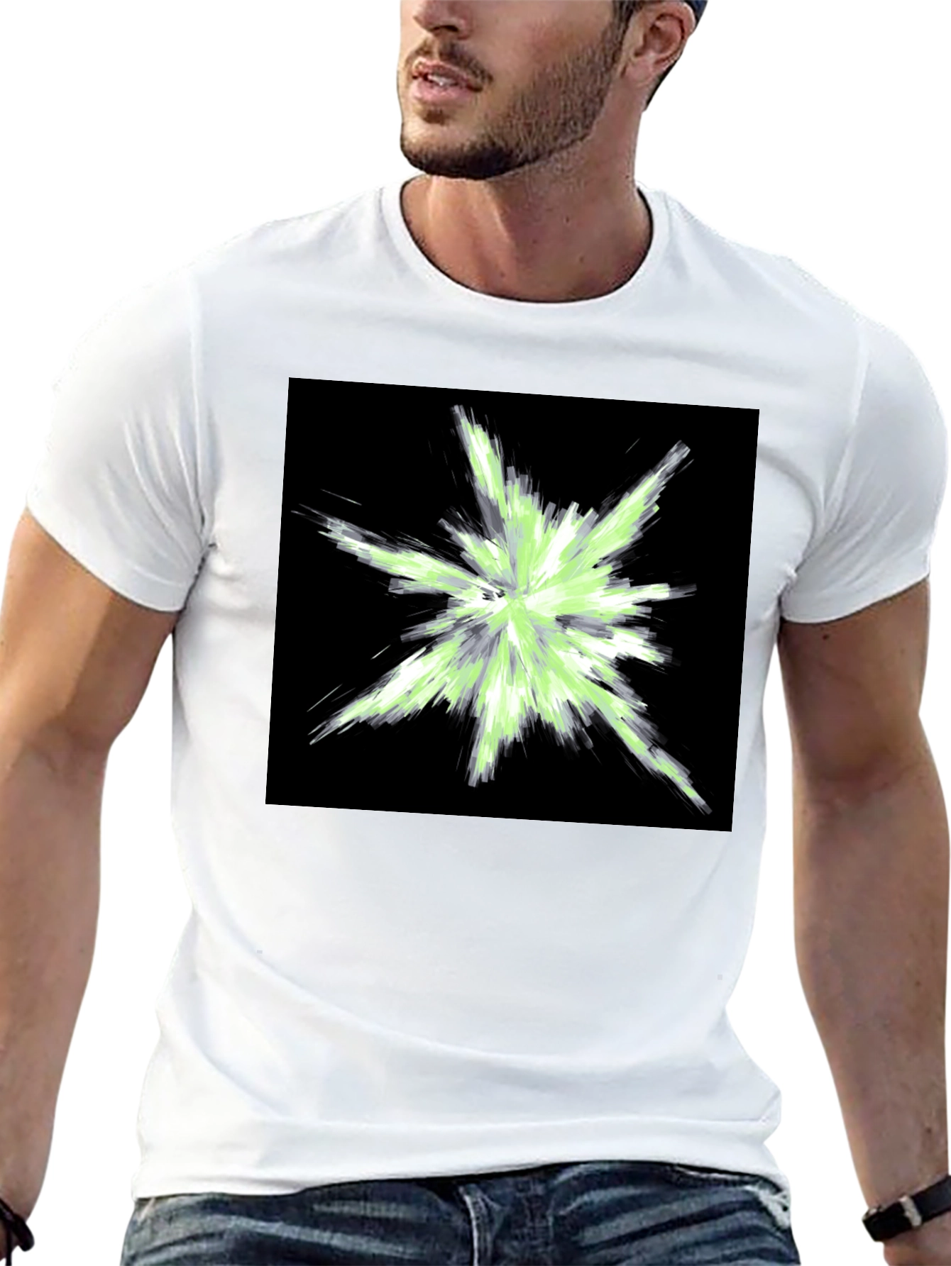 Abstract Graphic Black T-Shirt